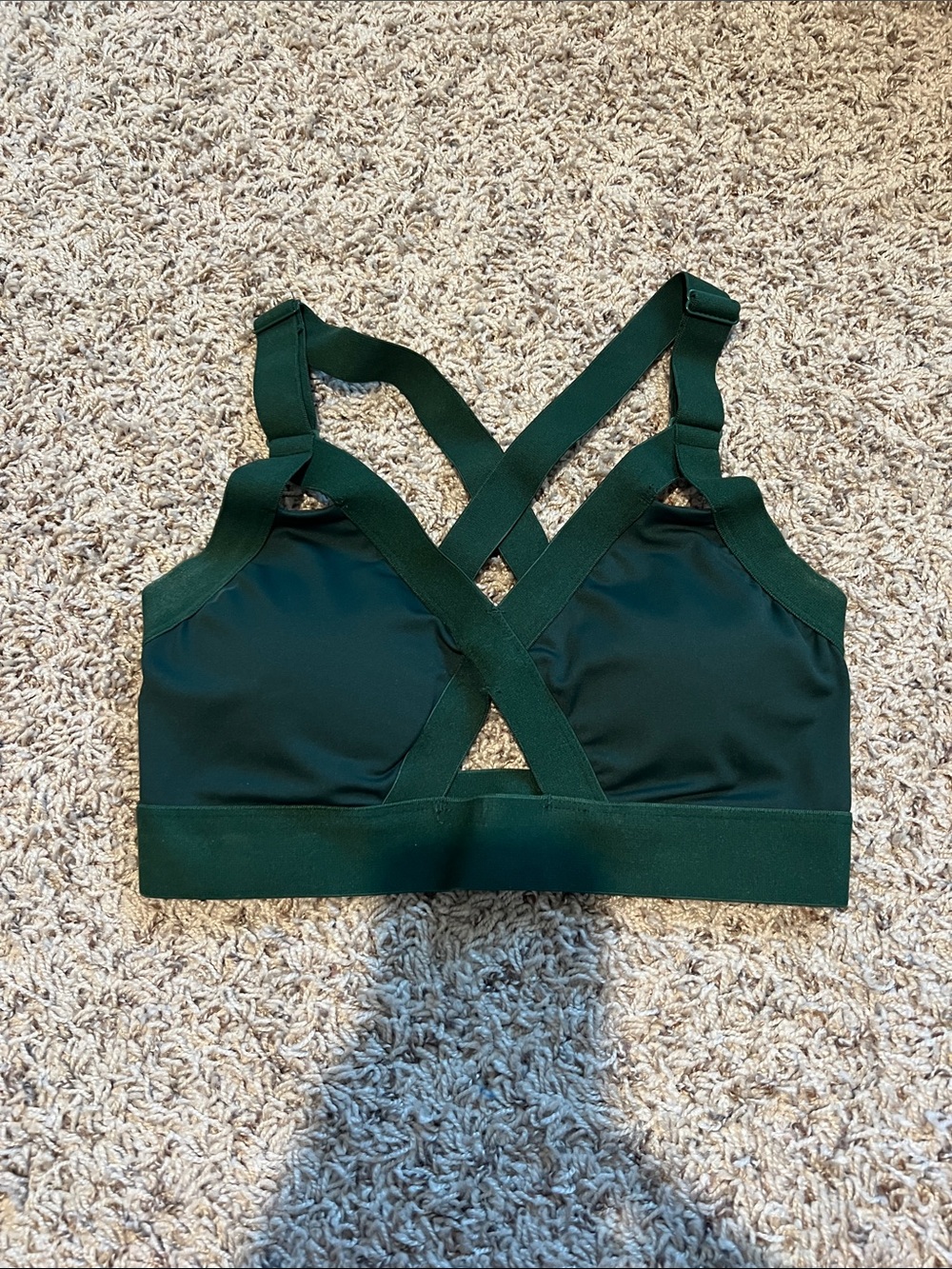 BuffBunny Deep Green Crisscross Sports Bra